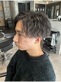 センターパート×ツイストスパイラルパーマ【立川/メンズ】