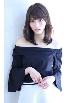 オーロ(ORO) アッシュブラックカラー流行りのセミディ