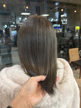 クアトロ グランシュ 川崎店(QUATRO × GranCieux) 【透明感カラー】オリーブアッシュ