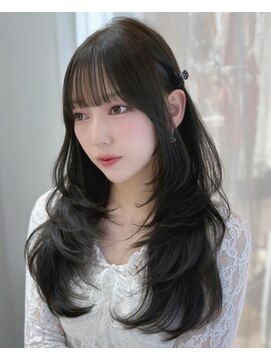 ボタン テンジン(VOTAN tenjin) [votanふうか]レイヤーカット/顔周り/オリーブ/天神韓国ヘア