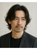 大人ミディアム×無造作ウェーブ