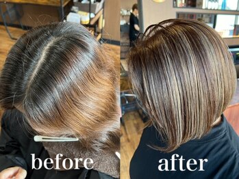 ロイズ ヘアデザイン アンド スパ(LOES)の写真/ハイライト特化スタイリスト在籍★圧巻のブリーチの技術で作る白髪ぼかしハイライト◎