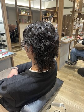 シュヴー 門前仲町(CHEVEUX) メンズウルフスパイラルパーマ