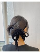 ボトムス(BOTTOMS)&nbsp;タイトシニョン　リボンアレンジ