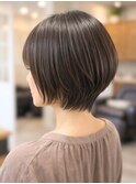 大人ショート 美シルエット オリーブブラウンUP