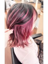 ルッカヘアガーデン 鶴ヶ島店&nbsp;逆アンブレラカラー/ピンク/ブリーチあり