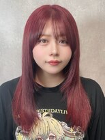ルネラトーキョー(RUNERA TOKYO) ワインレッド ダブルカラー コーラルレッド
