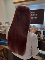 ナナナ パレナ 宝塚店(nanana parena)&nbsp;ミネラル縮毛矯正×カシスレッドで叶える秋の艶髪・髪質改善