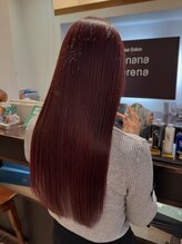 ナナナ パレナ 宝塚店(nanana parena)&nbsp;ミネラル縮毛矯正×カシスレッドで叶える秋の艶髪・髪質改善