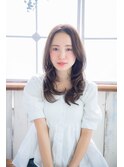 前髪なし☆大人シンプルセミロング