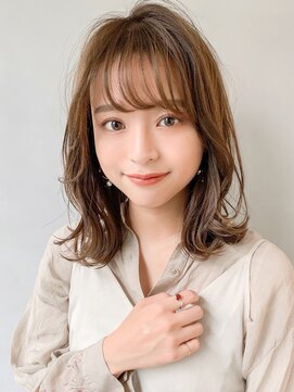 キリ 表参道(kyli) ボブルフ大人かわいいピンクベージュ薄めバングくびれモテ髪