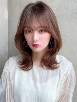 みきな韓国ヘアひし形オルチャン小顔になれるミディアムヌナモリ