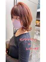 グランドライン(GRAND LINE)&nbsp;GRANDLINE 千崎聖太　韓国くびれヘア　春髪ピンクブラウン