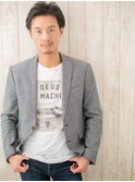 大人ブルーグレージュ☆アップバングショートK