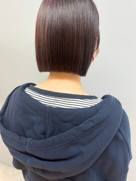 オズ 郡山桑野店(OZ) イメチェンハッシュカットフルバング似合わせレッドブラウン