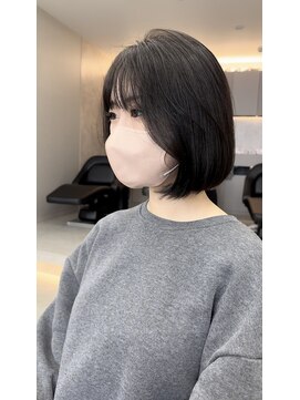 サンド 鹿児島中央(sand) ボブ フルバング ハッシュカット イメチェン 似合わせカット