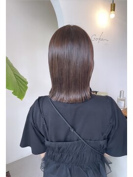 ゴカン(Gokan) ナチュラルベージュカラーのすとんとロブ♪