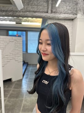 リアン バイ キートス(Lien by kiitos) フェイスフレーミング／インナーカラー/青カラー