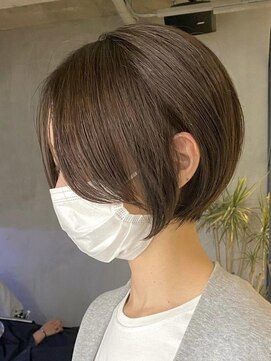 アトリエコア(Atelier Coa) 大人ショートボブヘア切りっぱなしボブ丸みショートヘア30代