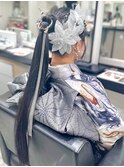 成人式＊お洒落ハイポニースタイル