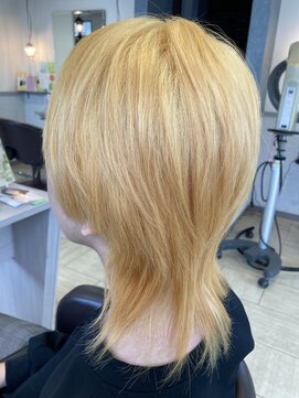 オッジ ヘアー 深谷店(Oggi Hair) ウルフカット ブリーチ 4月