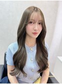 《韓国ヘア》ブリーチなし透明感カラー×韓国風スタイル