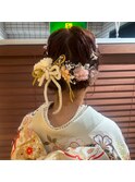 振袖着付け×ふわふわツインお団子