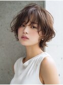 ★ダークブルーワンホンレイヤーミルクティーブロンドボブ
