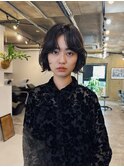 レイヤーボブ/ミニボブ/ニュアンスパーマ/顔周りカット/20代30代