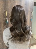 オリーブブラウン/ブリーチなしダブルカラー/透明感カラー/池袋