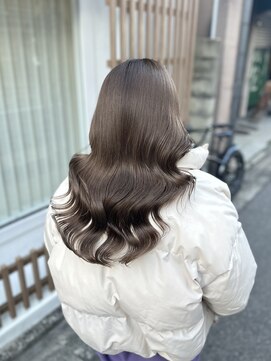 ホーミーキョウト(Homey Kyoto) 柔らか透明感◎ミルクティーグレージュ艶ロング