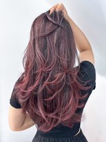 シオン(shion)&nbsp;ロング顔周りレイヤー韓国ヘアダブルカラー_ba573412