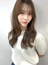 アース コアフュールボーテ 熊谷店(EARTH coiffure beaute) ナチュラルベージュ_ヨシンモリ_顔周りレイヤー_レイヤーカット