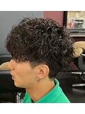 メンズパーマ　メンズシャドウパーマツイストスパイラルパーマ　