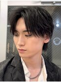 ウルフセンターパートショートネープシースルーマッシュ襟足有り