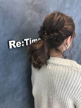 ヘア ストア リタイム(hair store Re-Time) ざっくりポニーテール