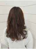 セミロング/20代/30代/40代/アプリコットブラウン