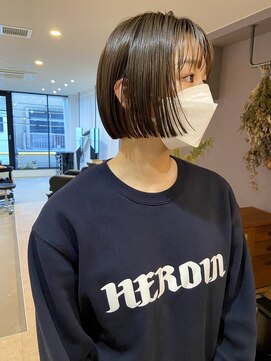 パープル(PURPLE) ミニボブ☆シースルーマッシュ/フラッフィーボブ/ぷつっとカット