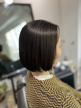 ツムグ 代官山店(TUMUGU) マチルダボブ×パープルブラック白髪ぼかしネイビーグレー代官山