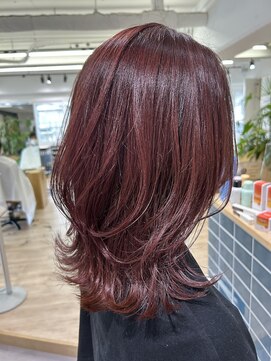 オーシャン(Ocean) [OCEAN Hair&Life藤原純]ピンクバイオレット/外ハネローレイヤー