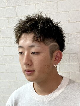 アクトスタイリッシュヘアー 知立(Act stylish hair) メンズハイライトツイストパーマアップバング