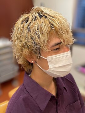 スカイ 亀戸店 (sky) ハイライト/マッシュパーマ/アッシュブラック<理容室>[亀戸]