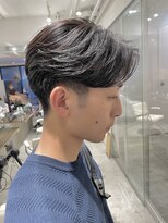 ソーコ 渋谷(SOCO) メンズニュアンスパーマセンターパートメンズマッシュ