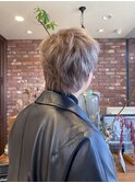 【macana指名】ブリーチカラー ベージュ  ワンブリーチ ショート
