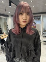 ツキ 横浜店(tuki)&nbsp;アンブレラカラー　ピンク×ラベンダーシルバー