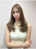 韓国ヘア/顔まわりレイヤーカット/前髪あり