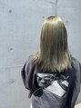 アチーブ ヘア デザイン(achieve hair design)&nbsp;印象的なグリーンの艶感カラー◎