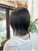 レイヤーボブ×インナーカラー~ラベンダーシルバー~
