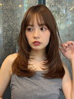 ノイ(noi)&nbsp;顔周りレイヤーカットグレージュカラーくびれボブベージュカラー