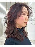 レイヤーカット×レッドカラー 三ノ宮/元町